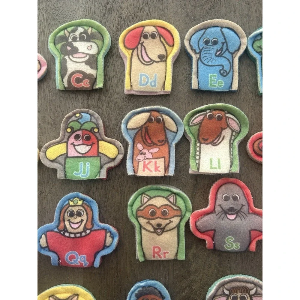Vintage‎ Lakeshore Toys To Grow On Alphabet Finger Puppets Educational Rare